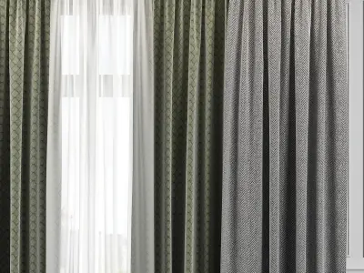 Curtain Set 305 3D model