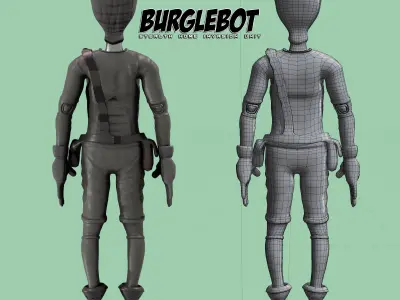 BurgleBot  Low-poly 3D model