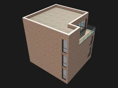 Brick House 6 3D model