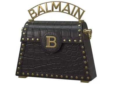 Balmain B-Buzz Dynasty Small Bag Black Crocodile  Low-poly 3D model