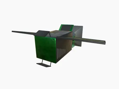 Satellite E01 Black Green - SciFi Space Design Low-poly 3D model