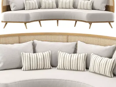 Garden round sofa R157  3D model