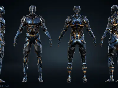 Mech Character - Dynamo Low-poly 3D model