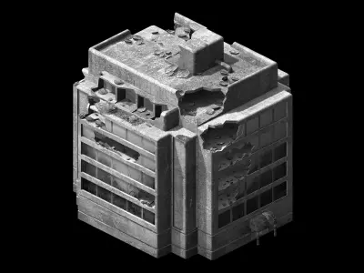 The future world - street waste 05 3D model