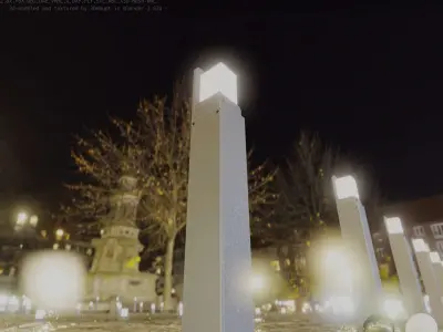 Street Light 8 Bollard 900 mm Basic Version 5 Low-poly 3D model