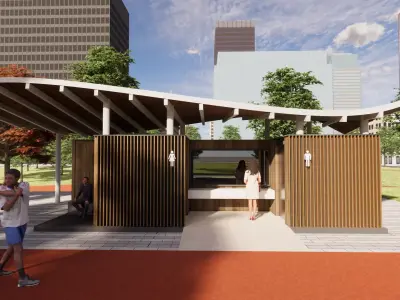 Public Restroom Building -B13 3D model