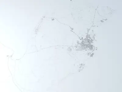 Qatar Road Network and Streets 3D model