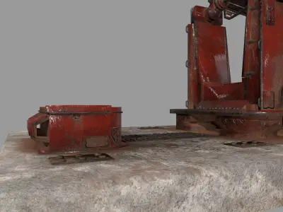 satellite old radio antenna Low-poly 3D model