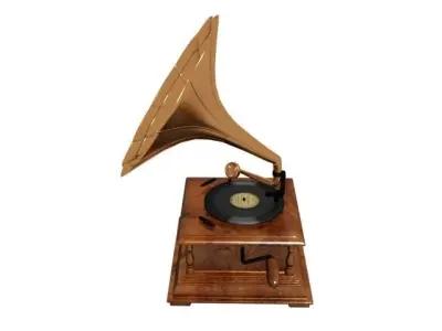 Gramophone Low-poly 3D model