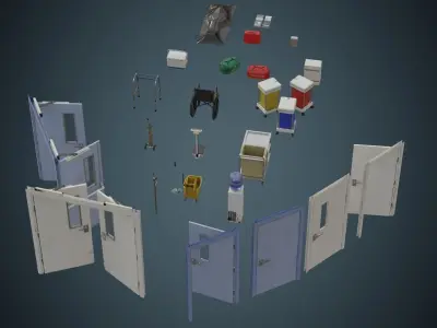 Hospital Props Collection 2B 3D Model Pack