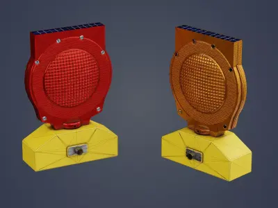 Barricade Light PBR Game-Ready Low-poly 3D model