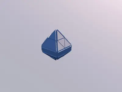 Sci Fi Object No 18 - Pyramid Sphere Torus 2019 Low Poly 3D model