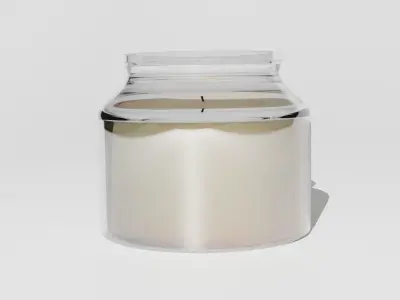 Vanilla Candle Low-poly 3D model