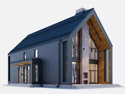 Large barnhouse with perfect layout 3D model