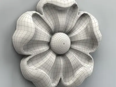 Round rosette 007 3D model
