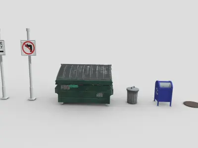 city street elelment 3D model