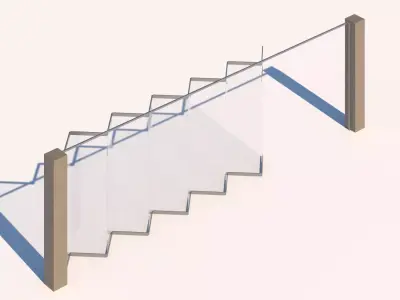 Glass Accordion Windows Doors Free 3D model