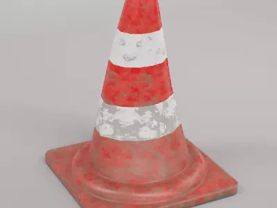 Traffic Cone 3D Model  Low-poly 3D model