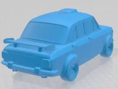 Seat 850 4 Doors Sport Cartoon Tuning Printable Car 3D print model