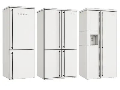 Smeg Coloniale Refrigerators black 3D model