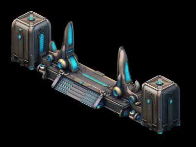 Different dimension - architecture - city gate 3D model