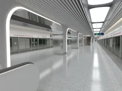 Subway Station 3D model
