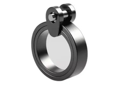 Modern Metal Ring Pull Handle Low-poly 3D model