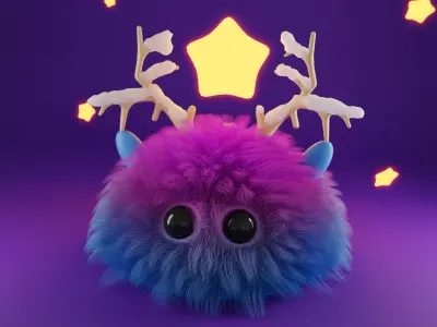 Cute animal Chester 3D model