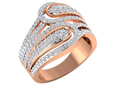 Women Ring Render 3dm STL MTL SLC JCD OBJ FBX Details 3D print model 34