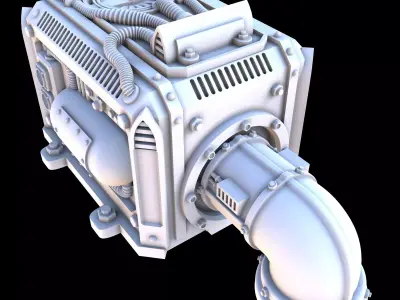 Sci-Fi Industrial Ventilation - Terrain for 28mm 32mm Wargames 3D print model