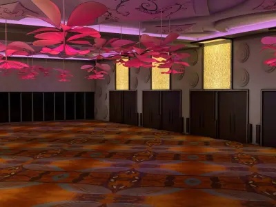 Ballroom 1 floor of room 3D model