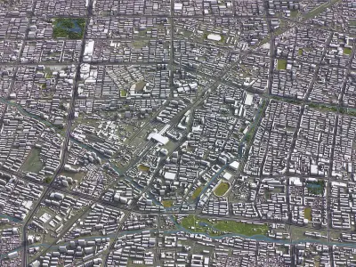 Baoding - 3D City Model Low-poly 3D model