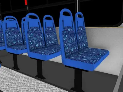 Plastic Bus Seat Free low-poly 3D model