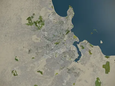 Dar Es Salaam Low-poly 3D model