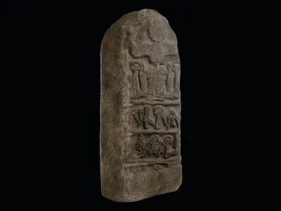 Stele of Tudhaliya IV Low-poly 3D model