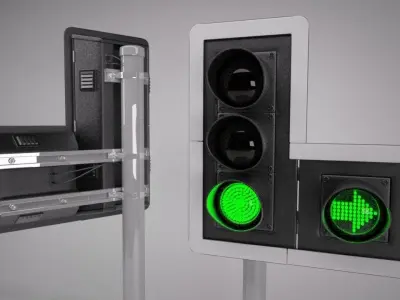 Urban Traffic Light 3D model