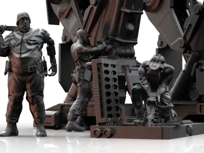 Scifi Technicians  3D print model