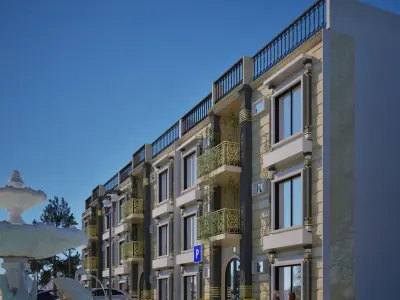 plaza square exterior design custom scene full 3D model