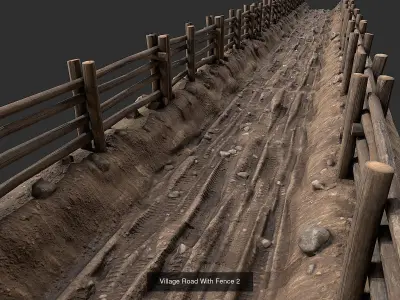 Village Road Collection 3D Model Pack