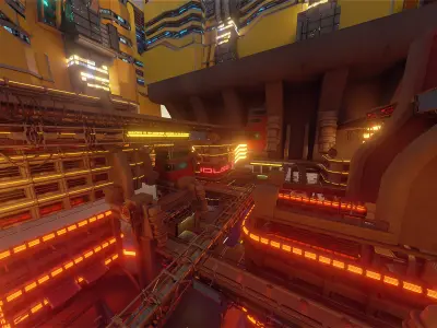 Cyberpunk New Energy Sci-Fi City 3D model