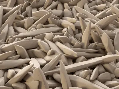 Clay rock stone decorative n1 3D model