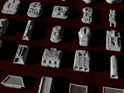 Greeble Kit bashing Sci-fi Pack  3D model