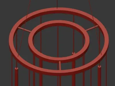 Candle Triplex Pendant 3D model