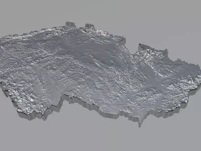Czechia Country Terrain 3D model