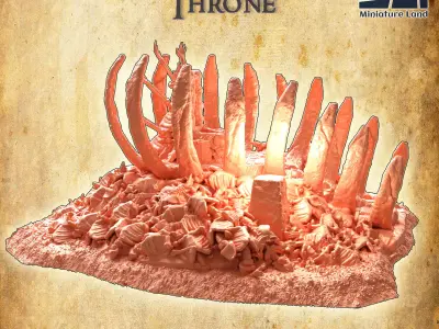Necromancer Throne  Tabletop Terrain 28 MM 3D print model