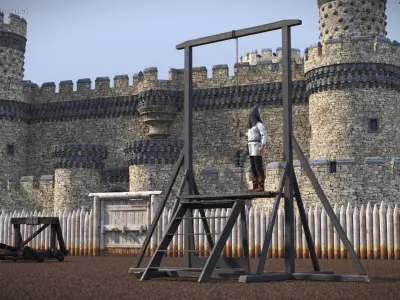  Hanging Gallows with Hooded Executioner 