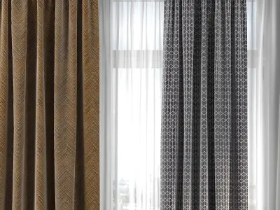 Curtain Set 293 3D model