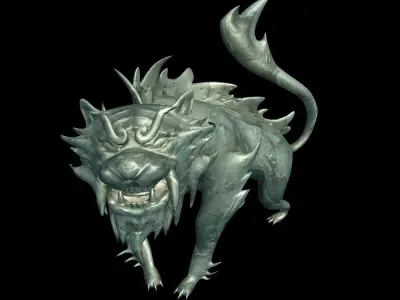 Gang Indoor - Feng Shui Matrix - White Tiger Stone 3D model