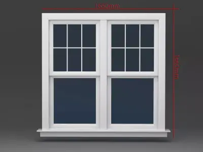 Window Doublehung Two operating 3D model
