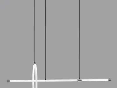 Minimalist Led Ring Suspension Light 3D model